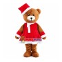 Brown Bear In The Christmas Dress Mascot Costume