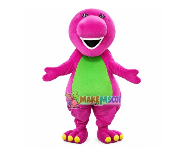 Barney & Friends Barney Dinosaur Mascot Costume Barney & Friends Barney Dinosaur Mascot Costume