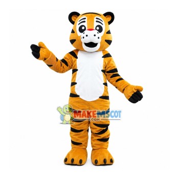 Gentle Young Tiger Mascot Costume Gentle Young Tiger Mascot Costume
