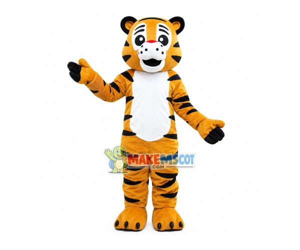 Gentle Young Tiger Mascot Costume Gentle Young Tiger Mascot Costume