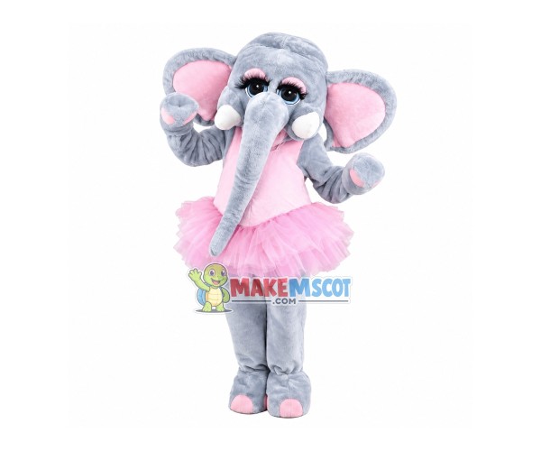 Graceful Ballet Elephant Mascot Costume Graceful Ballet Elephant Mascot Costume