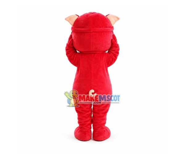 Optimistic Pigman Cartoon Mascot Costume Optimistic Pigman Cartoon Mascot Costume