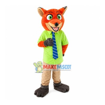 Red Fox Nick Wilde Cartoon Mascot Costume Red Fox Nick Wilde Cartoon Mascot Costume