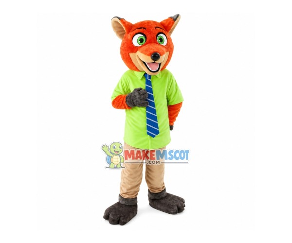 Red Fox Nick Wilde Cartoon Mascot Costume Red Fox Nick Wilde Cartoon Mascot Costume
