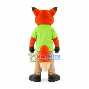 Red Fox Nick Wilde Cartoon Mascot Costume Red Fox Nick Wilde Cartoon Mascot Costume