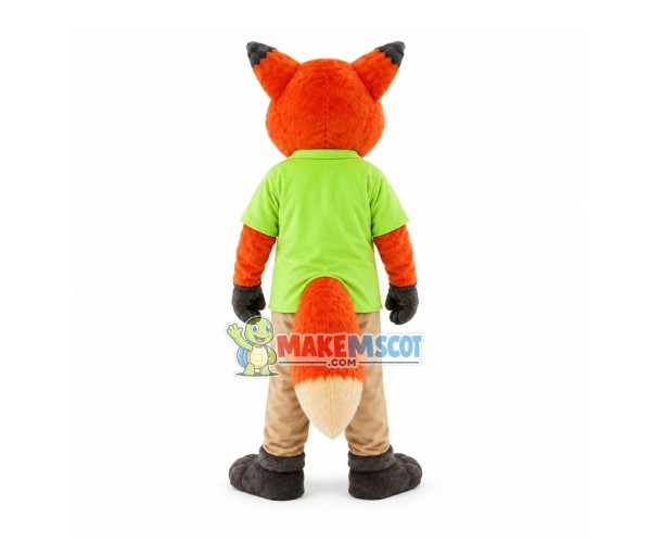 Red Fox Nick Wilde Cartoon Mascot Costume Red Fox Nick Wilde Cartoon Mascot Costume