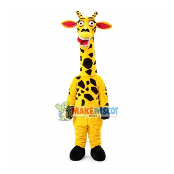 Blankly Chewing Giraffe Mascot Costume Blankly Chewing Giraffe Mascot Costume