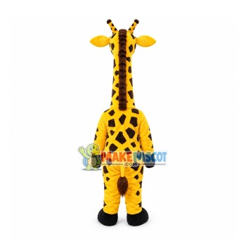 Blankly Chewing Giraffe Mascot Costume Blankly Chewing Giraffe Mascot Costume