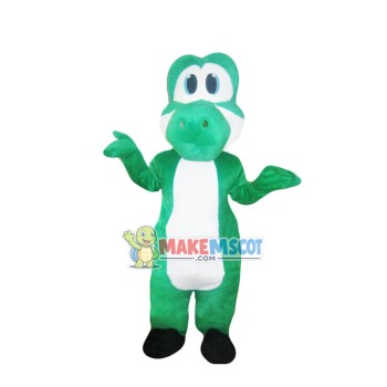 Innocent Green & White Dragon Mascot Costume Innocent Green & White Dragon Mascot Costume