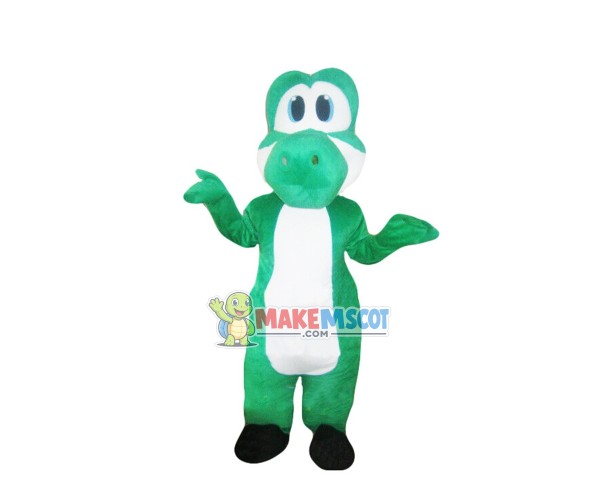 Innocent Green & White Dragon Mascot Costume Innocent Green & White Dragon Mascot Costume