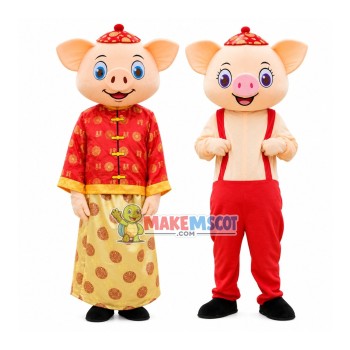 New Year Festive Pig Mascot Costume