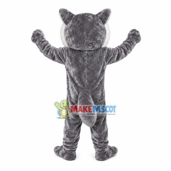 Forceful Power Gray Tiger Mascot Costume Forceful Power Gray Tiger Mascot Costume