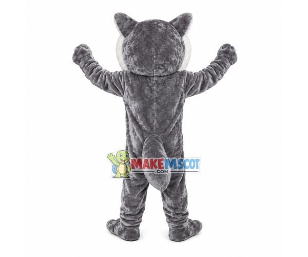 Forceful Power Gray Tiger Mascot Costume Forceful Power Gray Tiger Mascot Costume