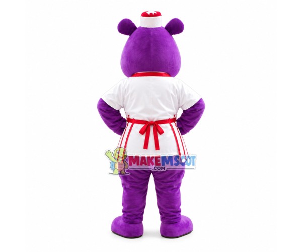 Purple Hippo Cartoon Mascot Costume Purple Hippo Cartoon Mascot Costume