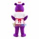 Purple Hippo Cartoon Mascot Costume Purple Hippo Cartoon Mascot Costume
