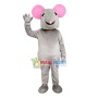 Friendly Gray Mouse Mascot Costume for Adult