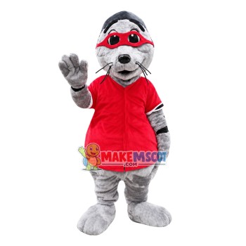 Mole In The Red Blindfold Mascot Costume