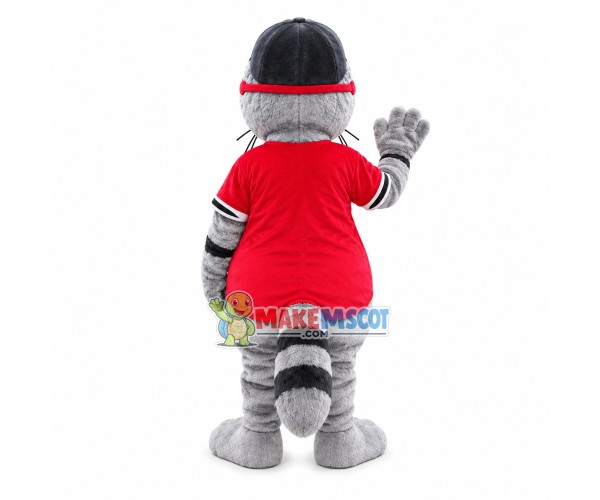 Mole In The Red Blindfold Mascot Costume Mole In The Red Blindfold Mascot Costume
