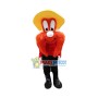 Full Face Of Orange Fur Doll Mascot Costume