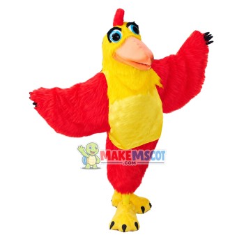 Power Red Chicken Mascot Costume