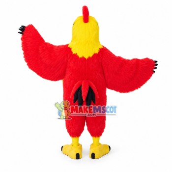Power Red Chicken Mascot Costume Power Red Chicken Mascot Costume