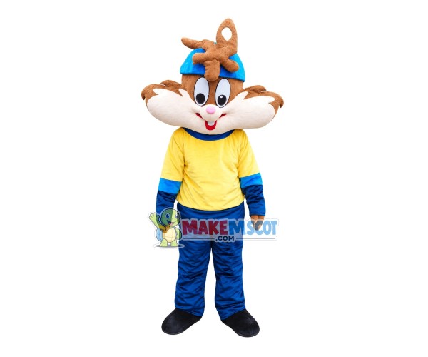 Glad Long Face Chipmunk Mascot Costume