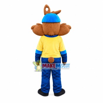 Glad Long Face Chipmunk Mascot Costume Glad Long Face Chipmunk Mascot Costume