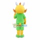 Blue Shiny Eyes Dragon Cartoon Mascot Costume Blue Shiny Eyes Dragon Cartoon Mascot Costume