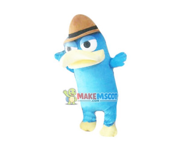 Perry The Platypus Cartoon Mascot Costume Perry The Platypus Cartoon Mascot Costume