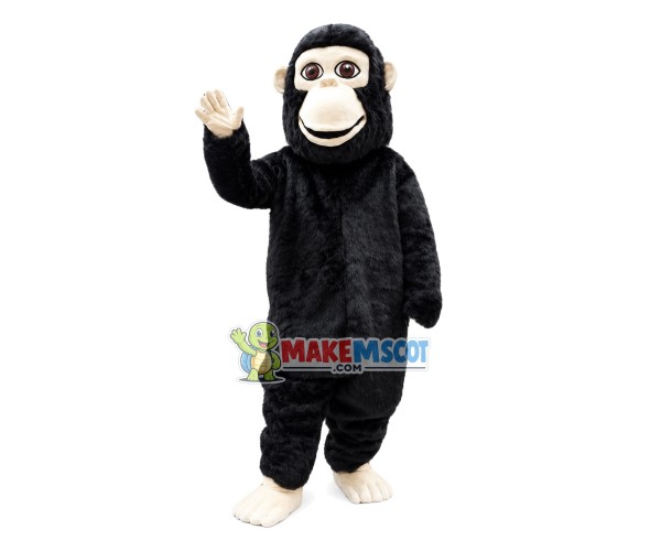 Plush Chimpanzee Adult Mascot Costume Plush Chimpanzee Adult Mascot Costume