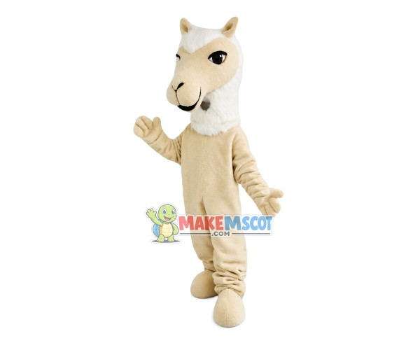 Standing Soft Alpaca Mascot Costume Standing Soft Alpaca Mascot Costume