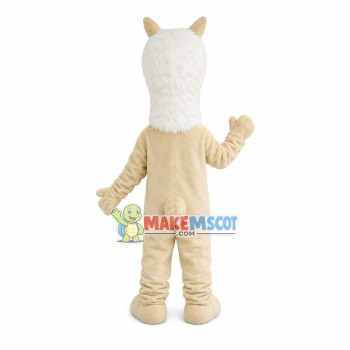 Standing Soft Alpaca Mascot Costume Standing Soft Alpaca Mascot Costume