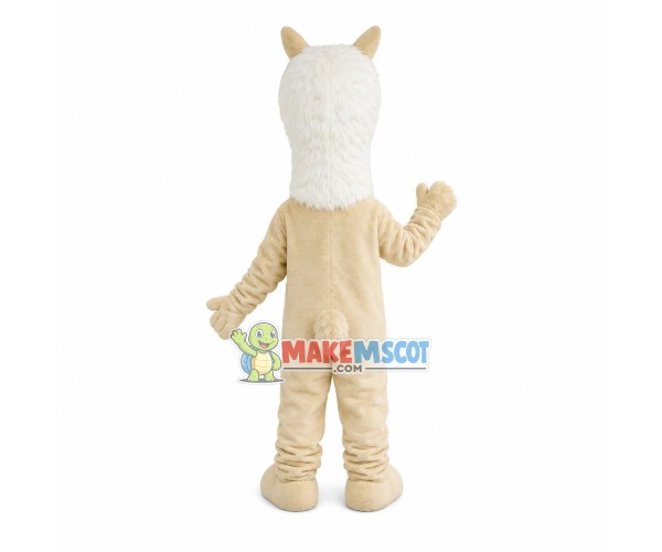 Standing Soft Alpaca Mascot Costume