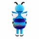 Long Fur Blue Bee Mascot Costume Long Fur Blue Bee Mascot Costume
