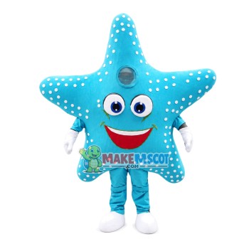 Shiny Blue Starfish Mascot Costume