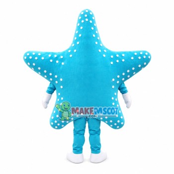 Shiny Blue Starfish Mascot Costume Shiny Blue Starfish Mascot Costume