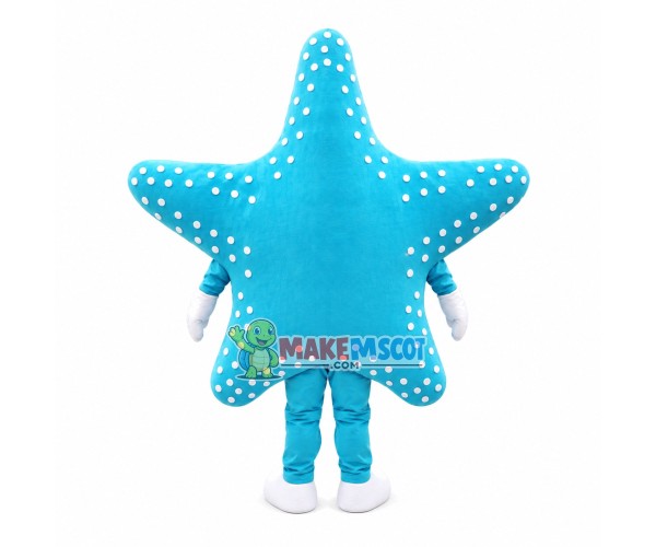 Shiny Blue Starfish Mascot Costume Shiny Blue Starfish Mascot Costume