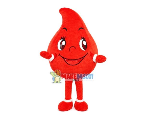Red Water Drop Mascot Cartoon Costume Red Water Drop Mascot Cartoon Costume