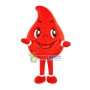 Red Water Drop Mascot Cartoon Costume