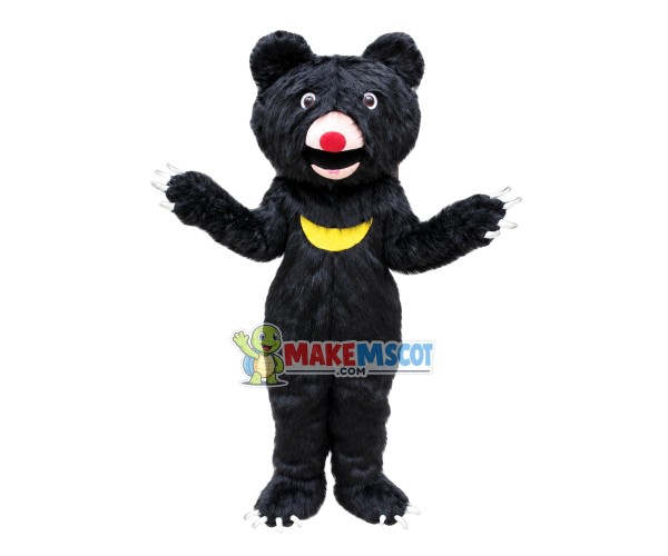Furry Black Bear Mascot Costume Furry Black Bear Mascot Costume