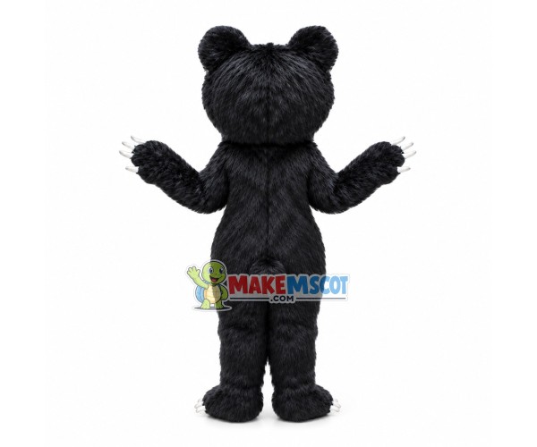 Furry Black Bear Mascot Costume Furry Black Bear Mascot Costume