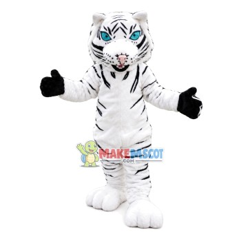 Majestic White Tiger Mascot Costume