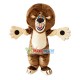 Cheerful Lion With Thick Mane Mascot Costume Cheerful Lion With Thick Mane Mascot Costume