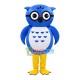 Small Blue Owl Mascot Costume Small Blue Owl Mascot Costume