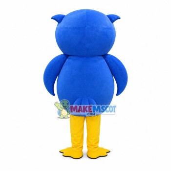Small Blue Owl Mascot Costume Small Blue Owl Mascot Costume