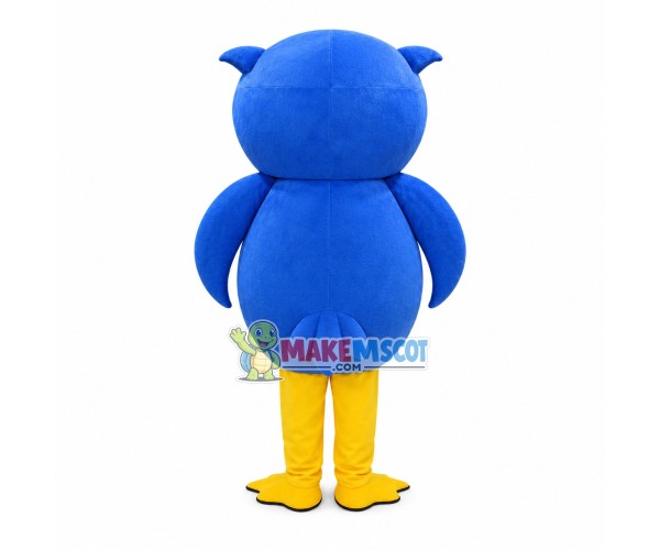 Small Blue Owl Mascot Costume Small Blue Owl Mascot Costume