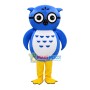 Small Blue Owl Mascot Costume