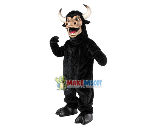Whole Black Bull Mascot Costume