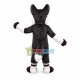 Surprised Black & White Wolf Mascot Costume Surprised Black & White Wolf Mascot Costume