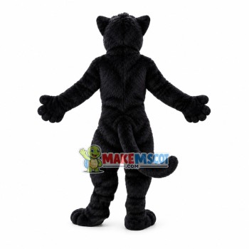Powerful Black Wolf Mascot Costume Powerful Black Wolf Mascot Costume